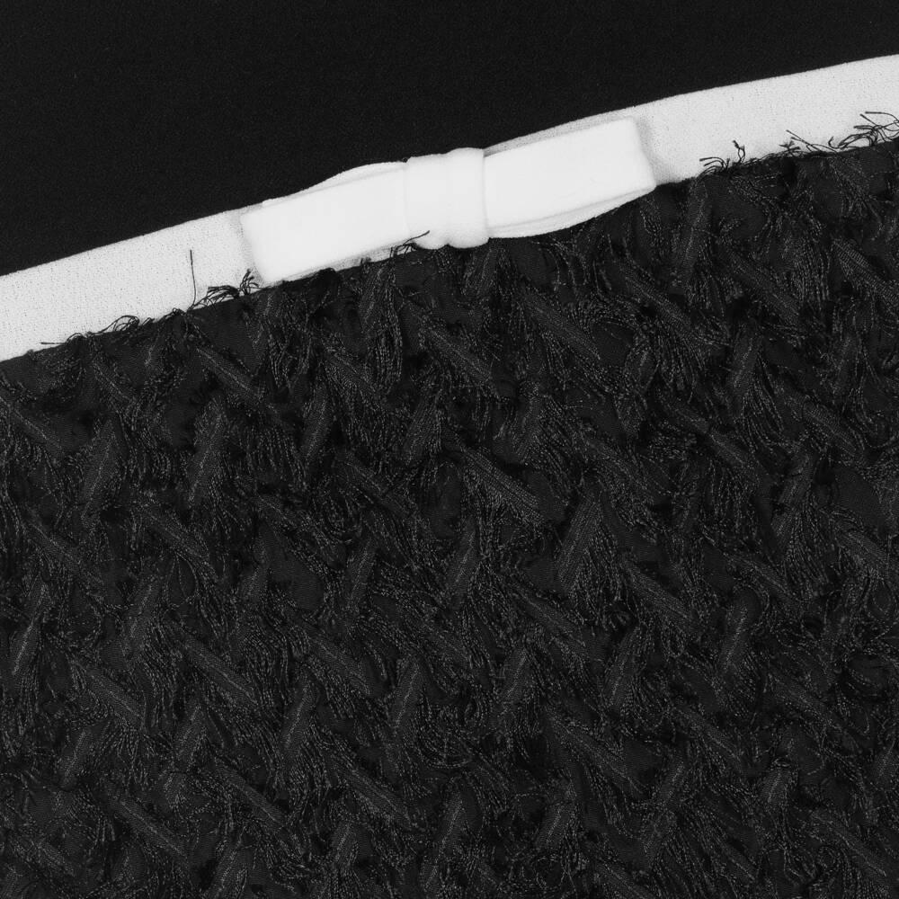 David Charles-Girls Elegant Black & Ivory Gown | Childrensalon Outlet