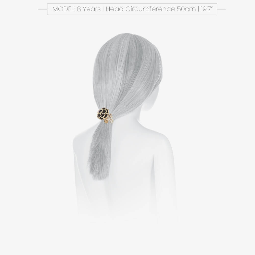 David Charles-Girls Elegant Black Rose Hairband | Childrensalon Outlet
