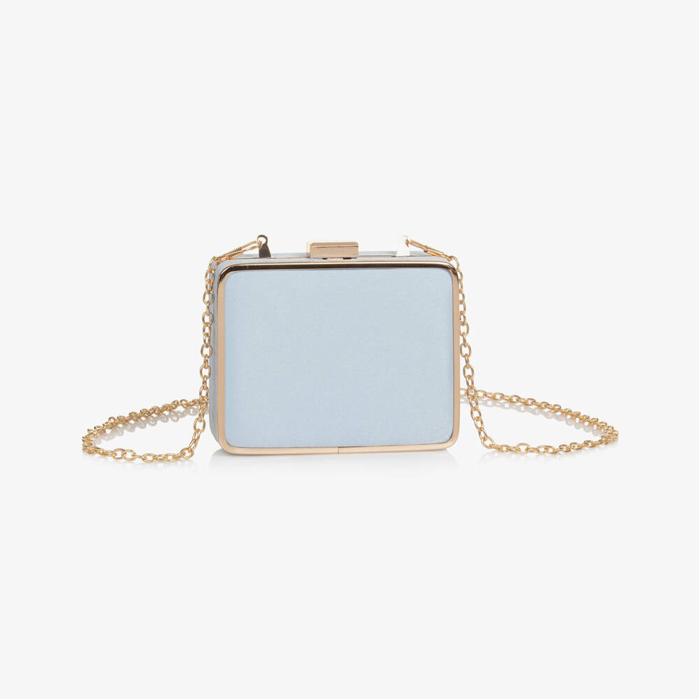 David Charles-Girls Elegant Blue Satin Clutch | Childrensalon Outlet