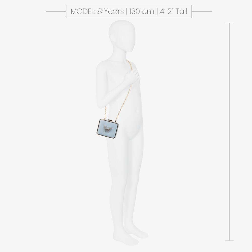 David Charles-Girls Elegant Blue Satin Clutch | Childrensalon Outlet
