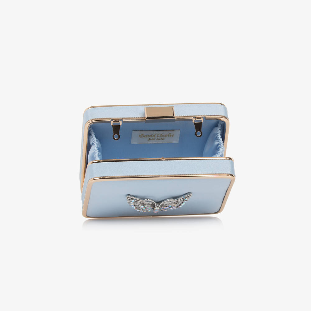 David Charles-Girls Elegant Blue Satin Clutch | Childrensalon Outlet