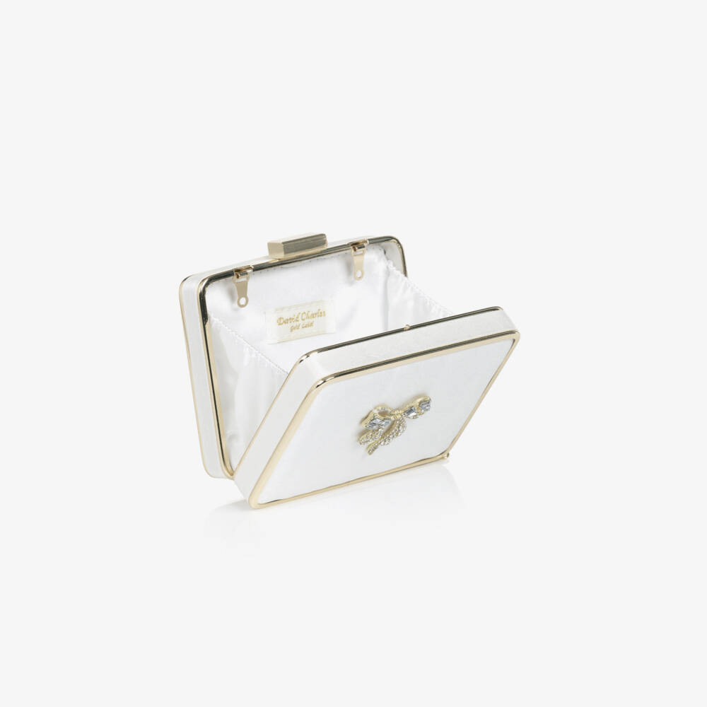 David Charles-Girls Elegant Satin Ivory Purse | Childrensalon Outlet