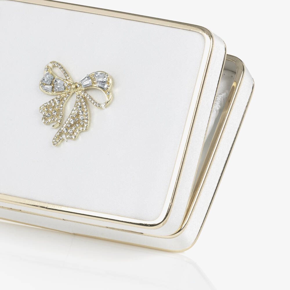 David Charles-Girls Elegant Satin Ivory Purse | Childrensalon Outlet