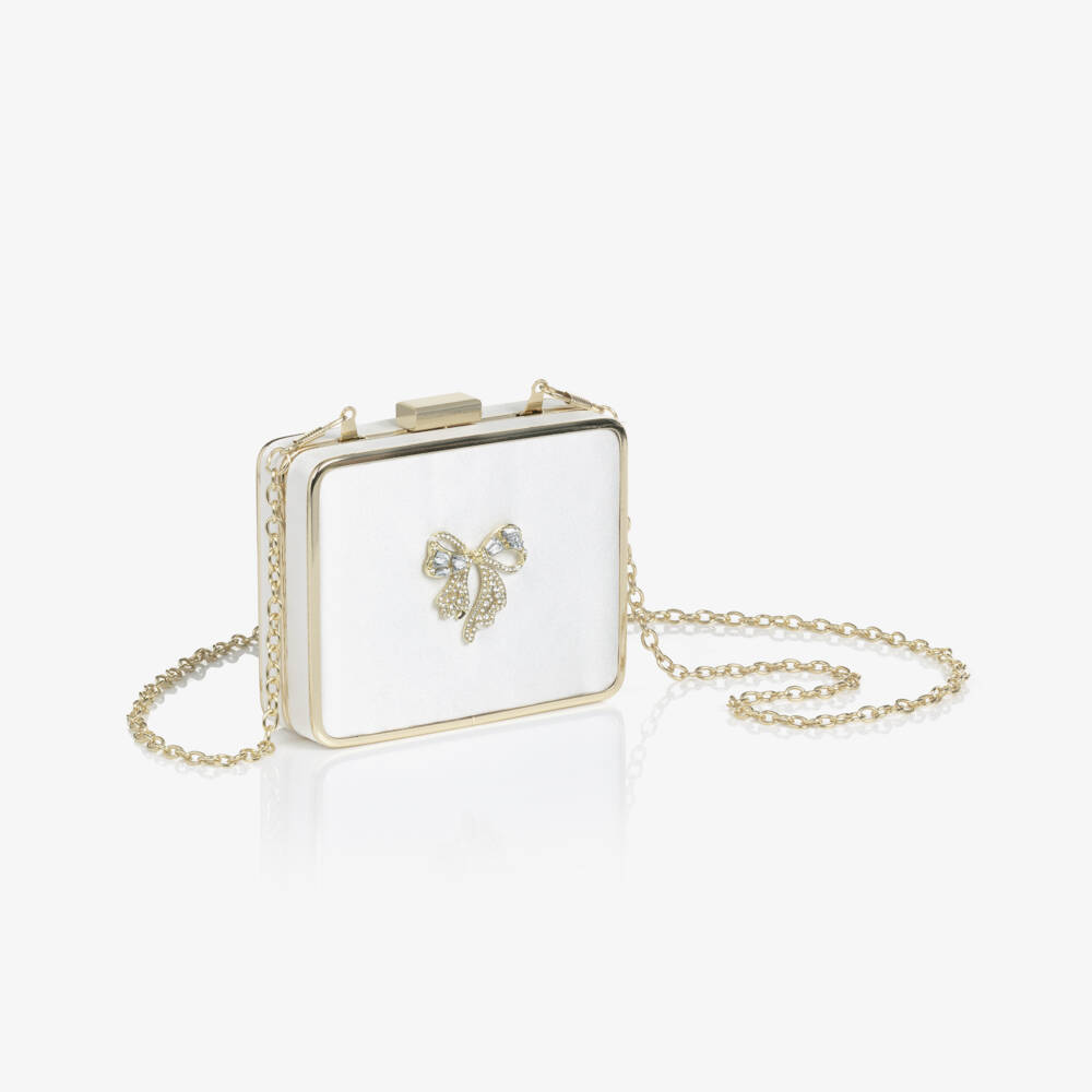 David Charles-Girls Elegant Satin Ivory Purse | Childrensalon Outlet