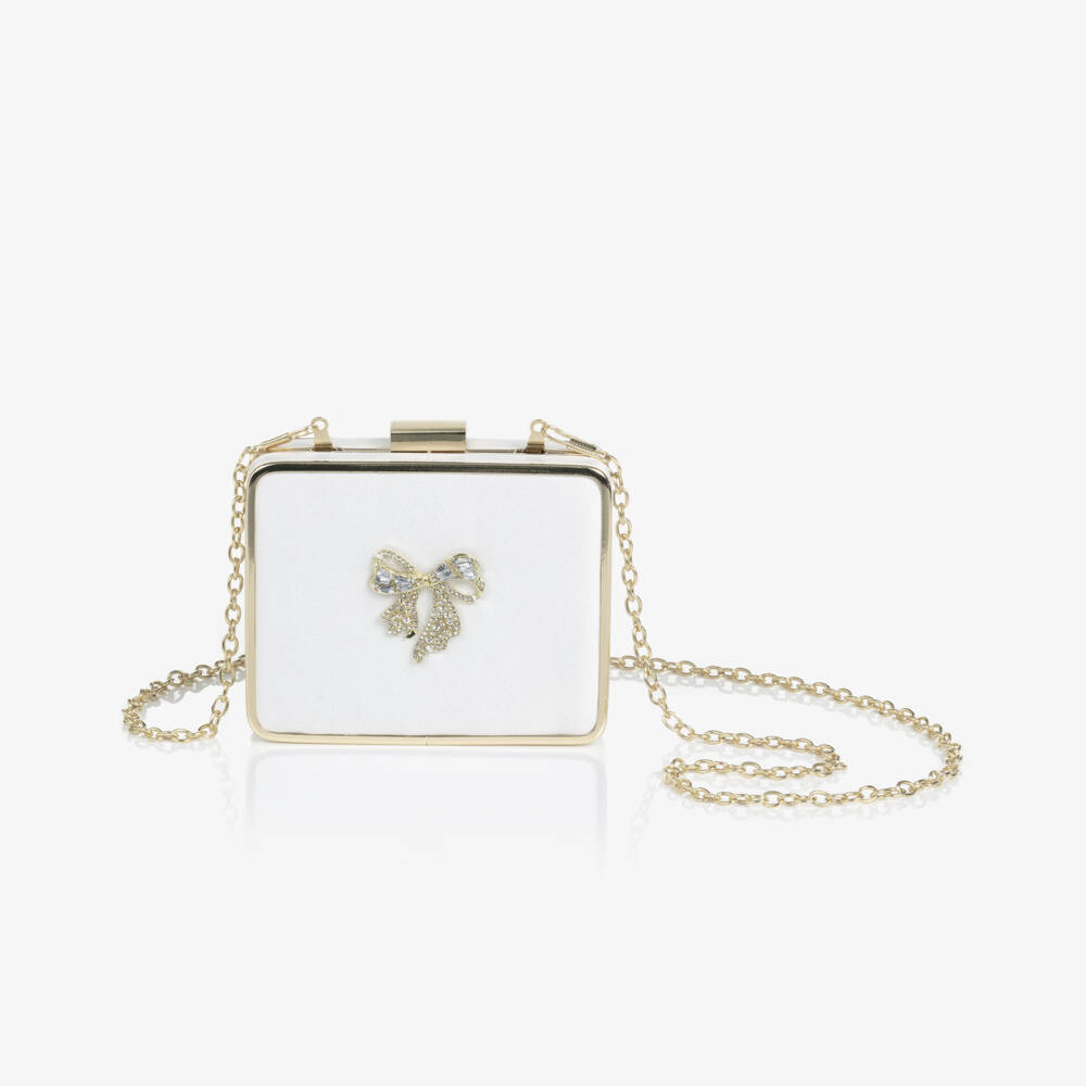 David Charles-Girls Elegant Satin Ivory Purse | Childrensalon Outlet