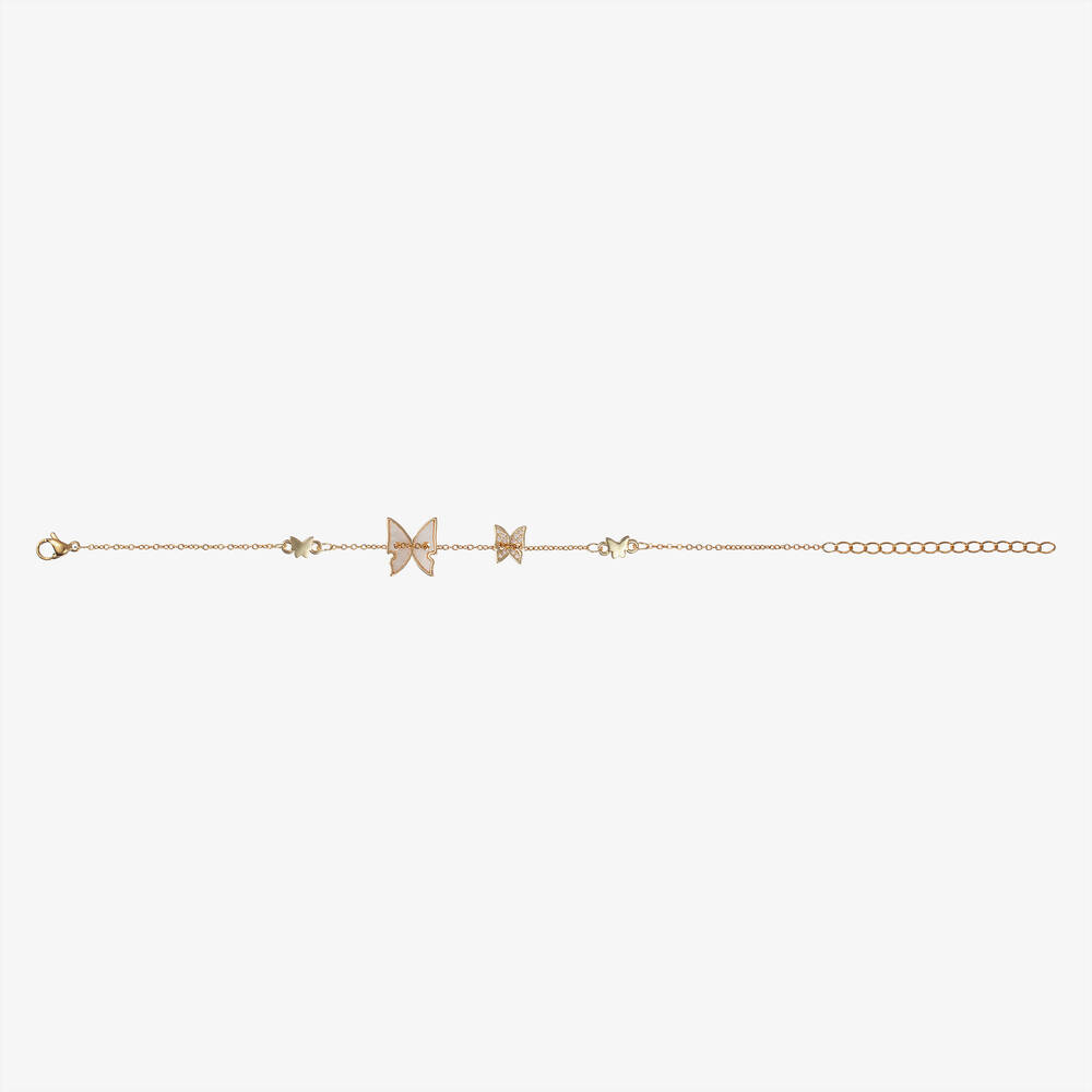 David Charles-Золотистый браслет с бабочками | Childrensalon Outlet