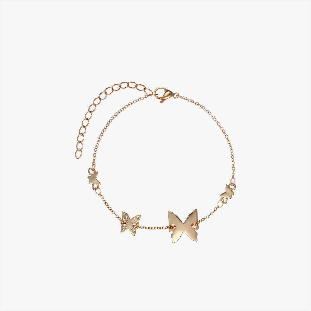 David Charles-Золотистый браслет с бабочками | Childrensalon Outlet