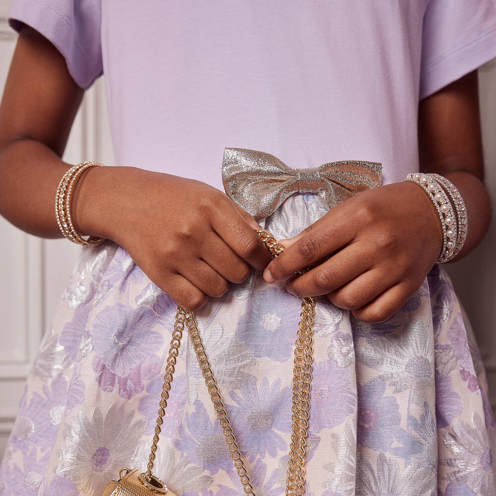 David Charles-Золотистый браслет со стразами | Childrensalon Outlet