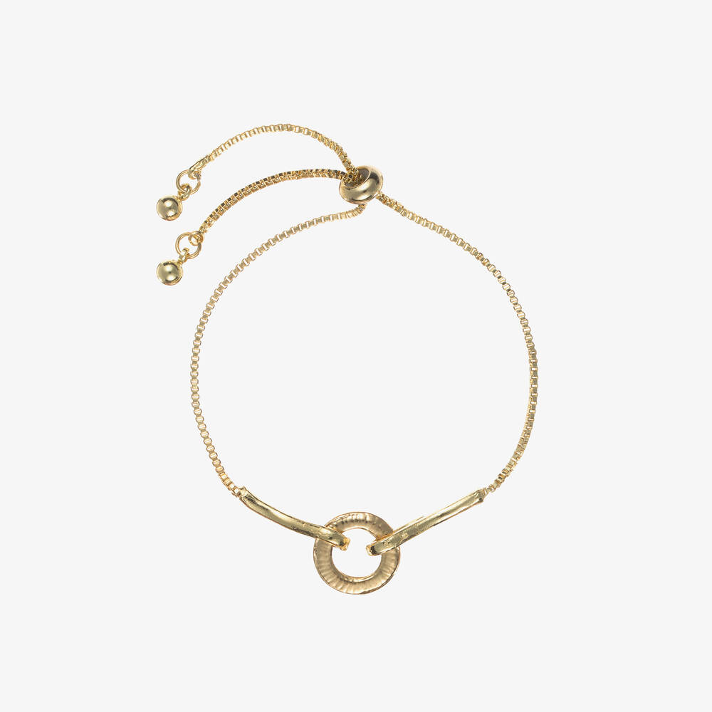 ديفيد تشارلز-أسوارة مزينة بديامنتي لون ذهبي للبنات | Childrensalon Outlet