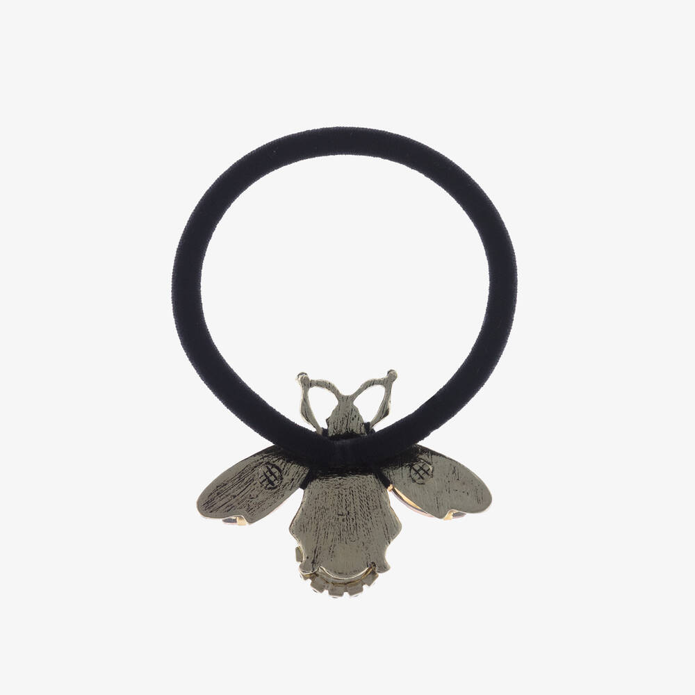 David Charles-Резинка для волос с золотистой пчелой со стразами (4,5см) | Childrensalon Outlet