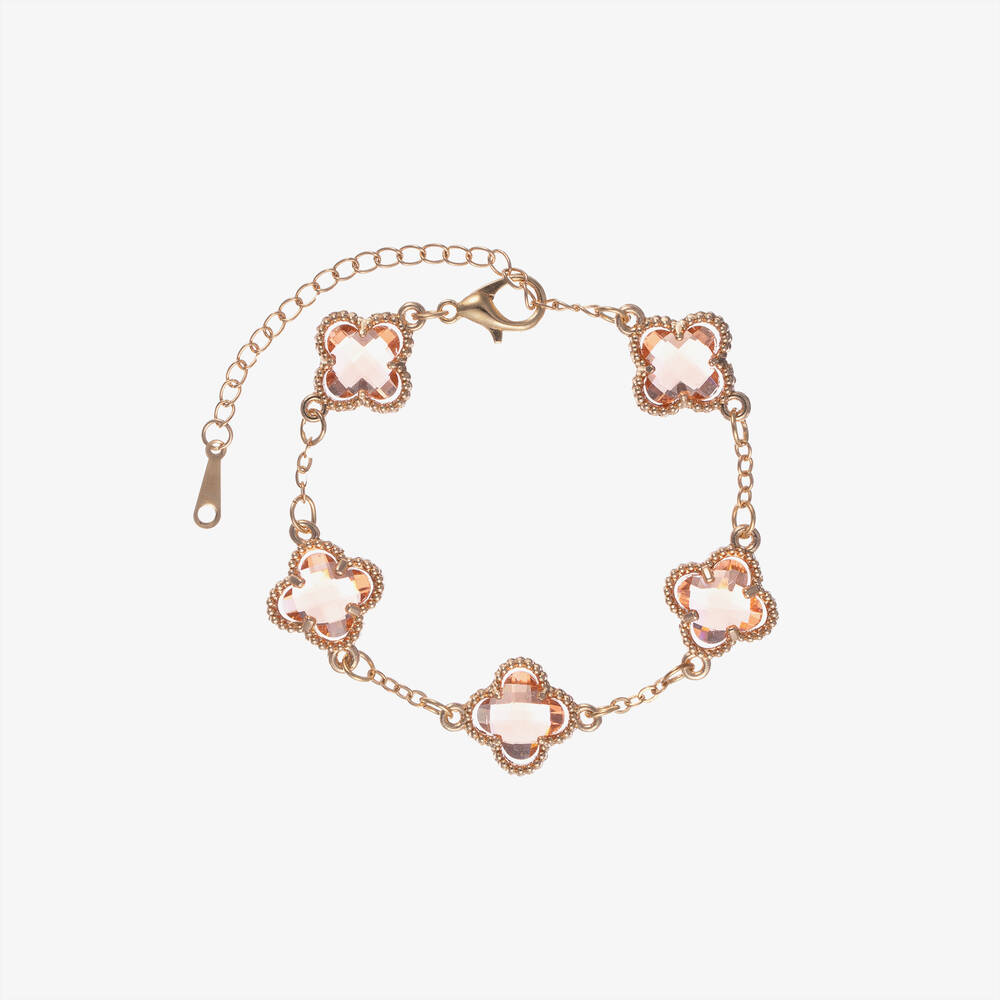 David Charles-Girls Gold Tone Clover Bracelet | Childrensalon Outlet