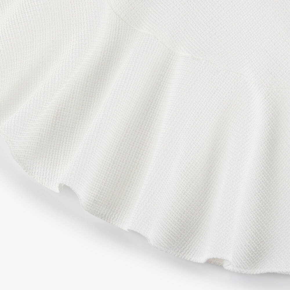 David Charles-Girls Ivory Dress with Black Velvet Bows | Childrensalon Outlet