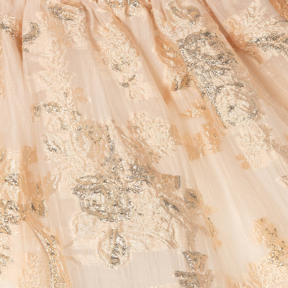 David Charles-Girls Pale Pink Organza Dress  | Childrensalon Outlet