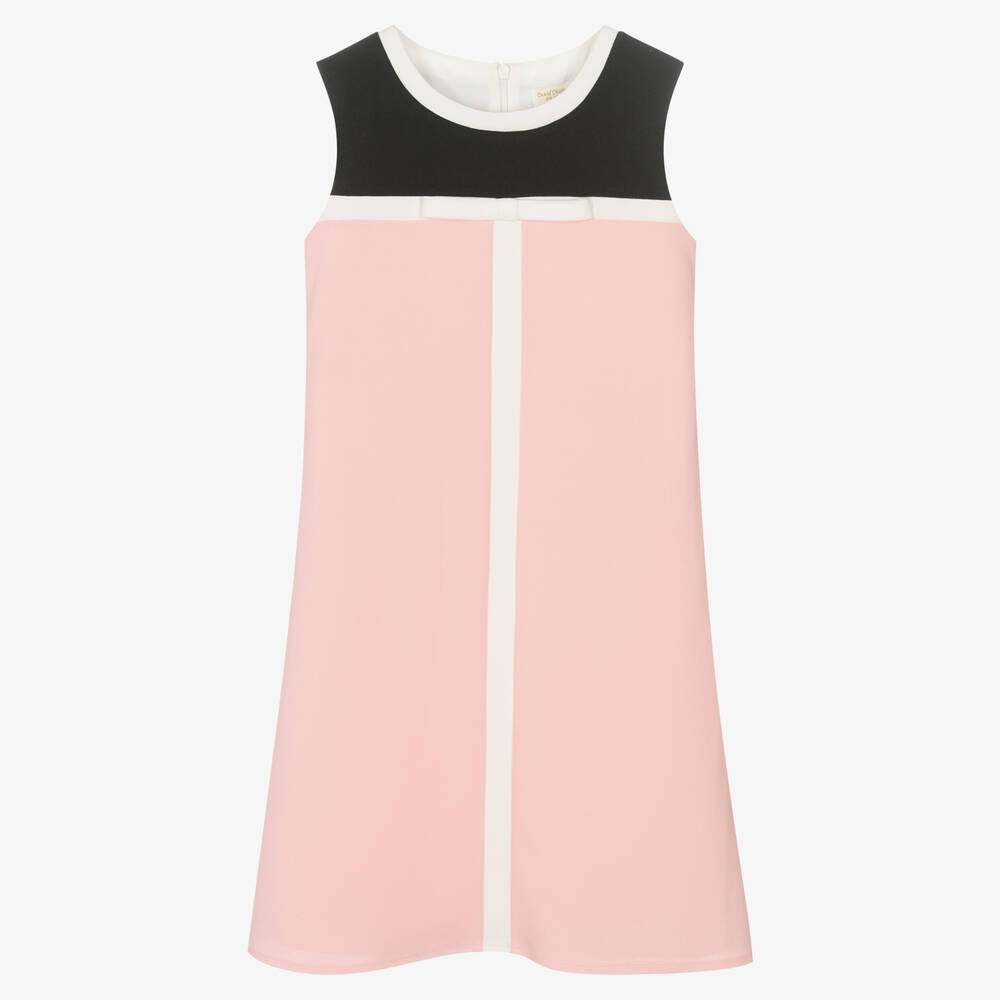 David Charles-Girls Pink & Black A-Line Dress | Childrensalon Outlet