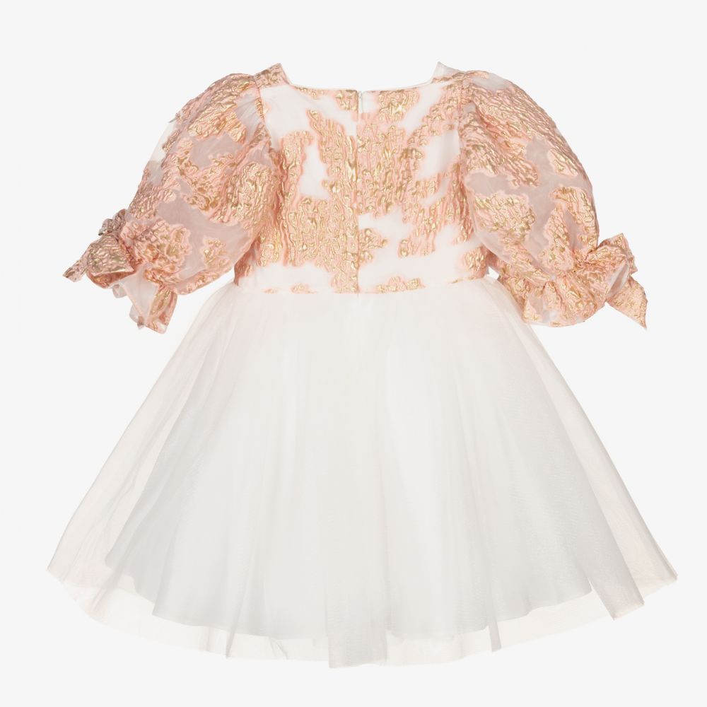 大人OK! DAVID CHARLES ★Pink & Gold ブロケードドレス★12-16Y David Charles - Girls Pink Brocade Dress | Childrensalon Outlet