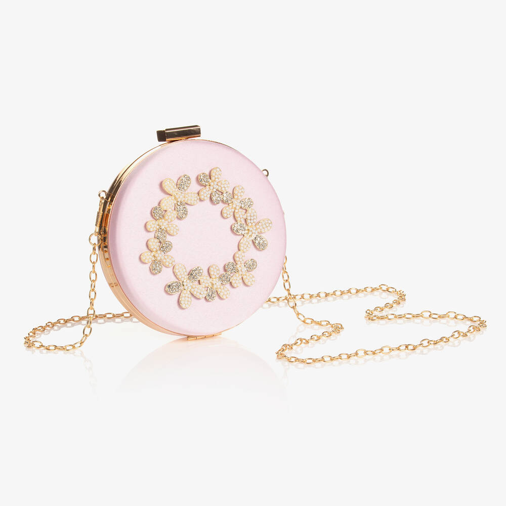 David Charles-Розовая круглая сумочка-клатч (12см) | Childrensalon Outlet