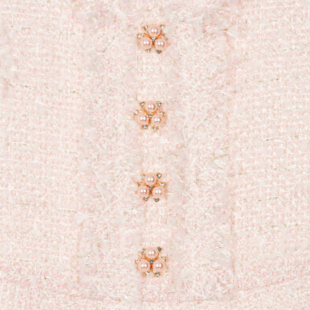 David Charles-فستان تويد لون زهري | Childrensalon Outlet