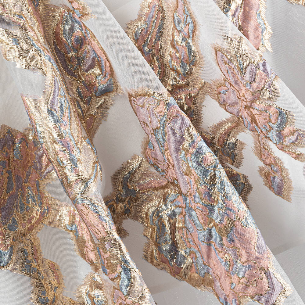 David Charles-Фиолетово-золотистое платье из органзы | Childrensalon Outlet