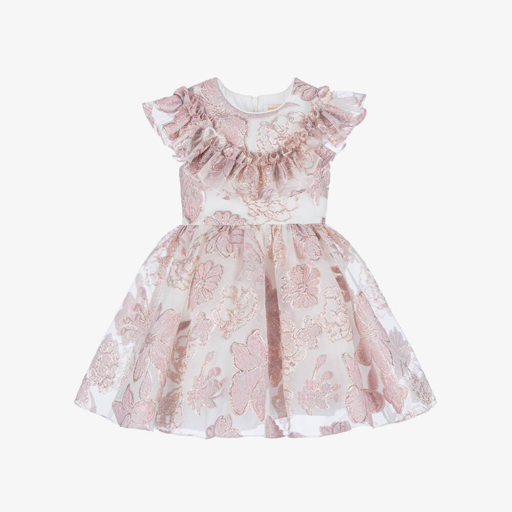 David Charles-فستان أورجانزا مشرق للبنات | Childrensalon Outlet