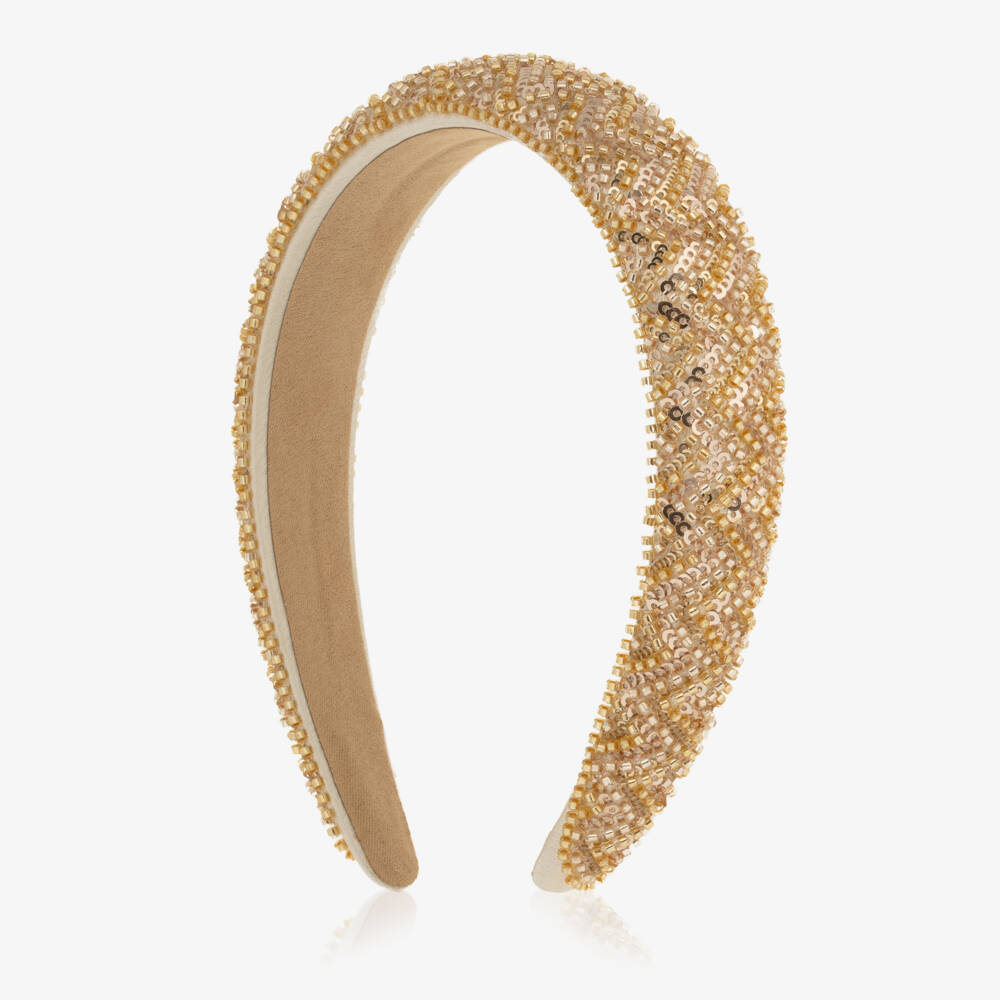 David Charles-Сияющий ободок с бисером и пайетками для девочек | Childrensalon Outlet