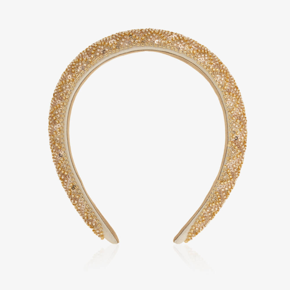 David Charles-Сияющий ободок с бисером и пайетками для девочек | Childrensalon Outlet