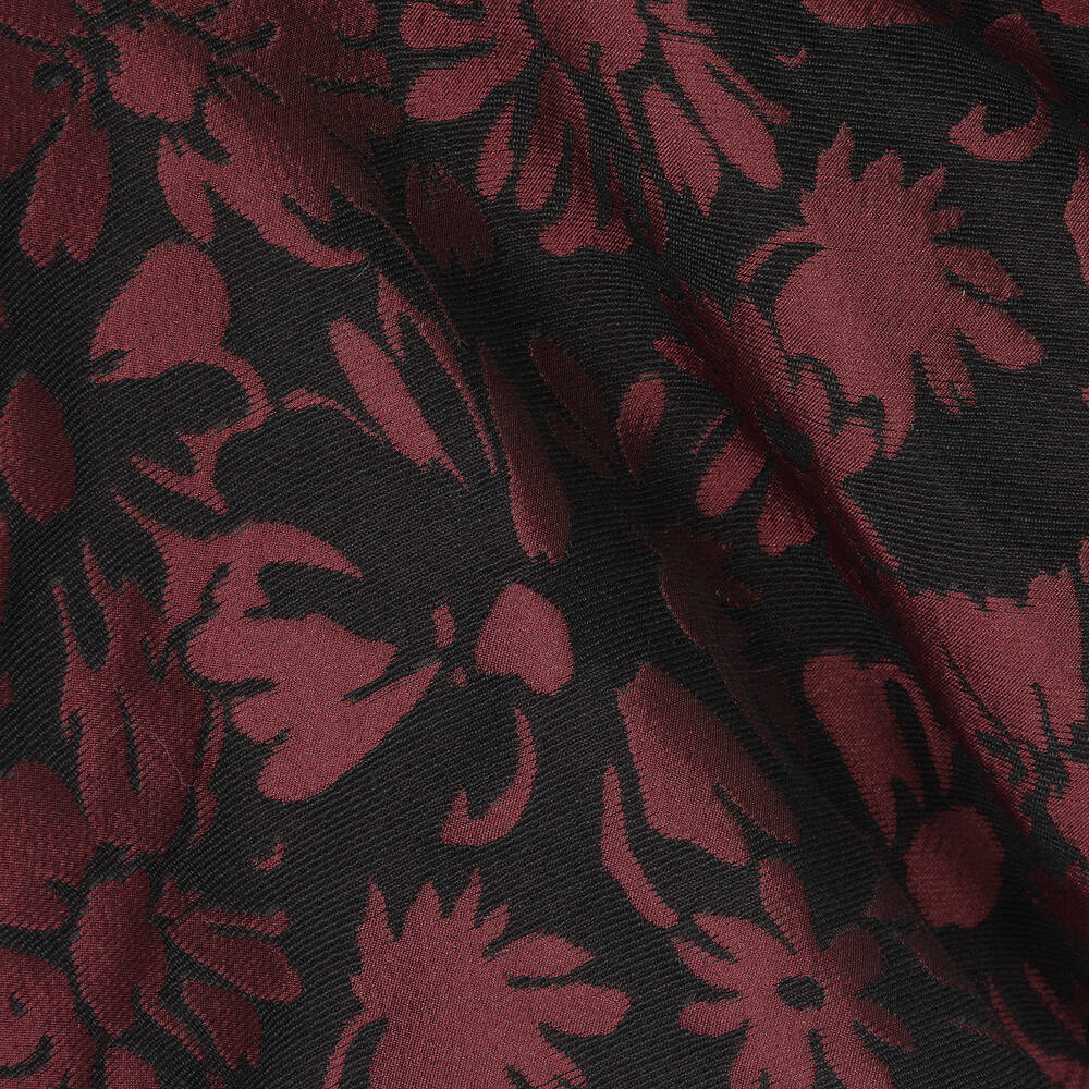 David Charles-فستان بروكيد قطن مخمل لون أحمر | Childrensalon Outlet