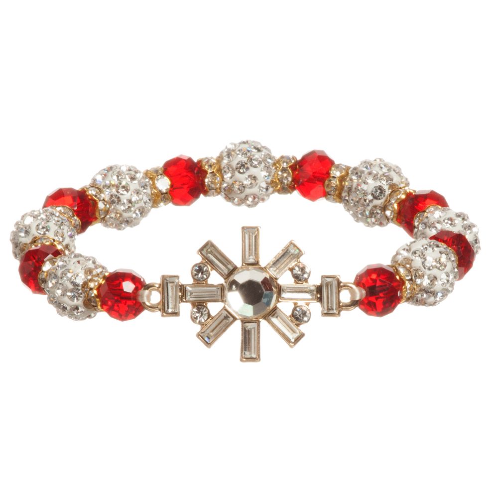 David Charles - Girls Red Crystal Bracelet | Childrensalon