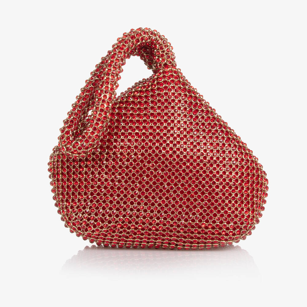 David Charles - Sac à main rouge strassé (15 cm) | Childrensalon