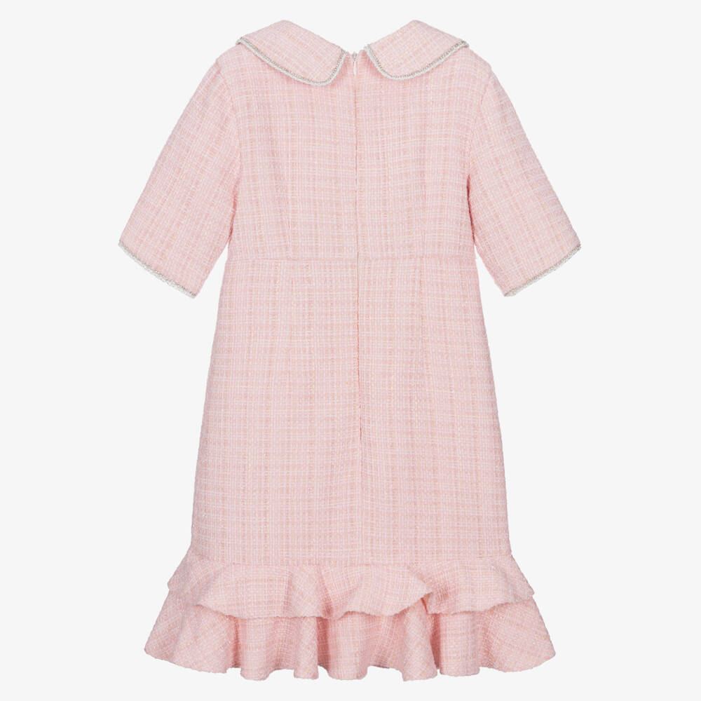 David Charles-Girls Rosy Tweed Delight Dress | Childrensalon Outlet