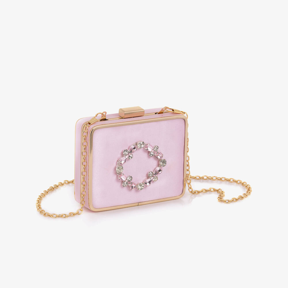 David Charles-Girls Satin Pink Glamour Bag | Childrensalon Outlet