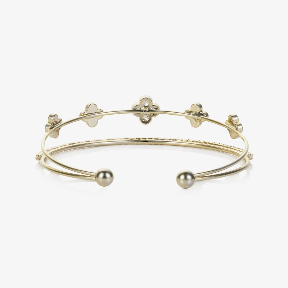 David Charles-Girls Shimmering Clover Charm Bracelet | Childrensalon Outlet