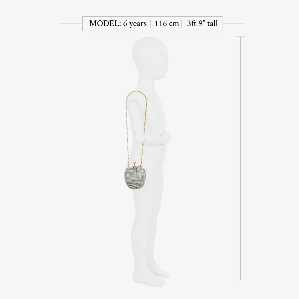  ديفيد تشارلز-حقيبة لون فضّي للبنات (12 سم) | Childrensalon Outlet