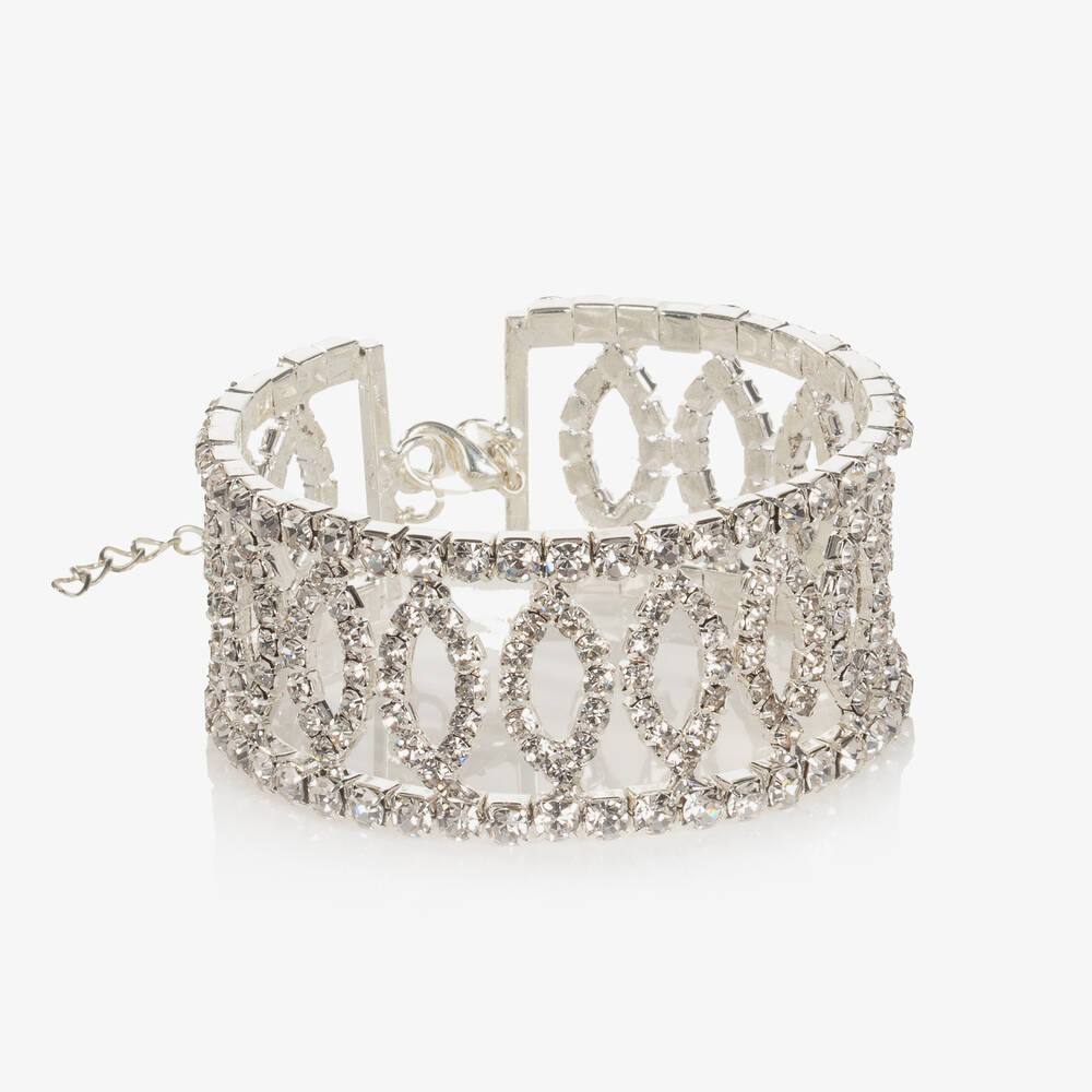 David Charles - Bracelet argenté à strass fille | Childrensalon