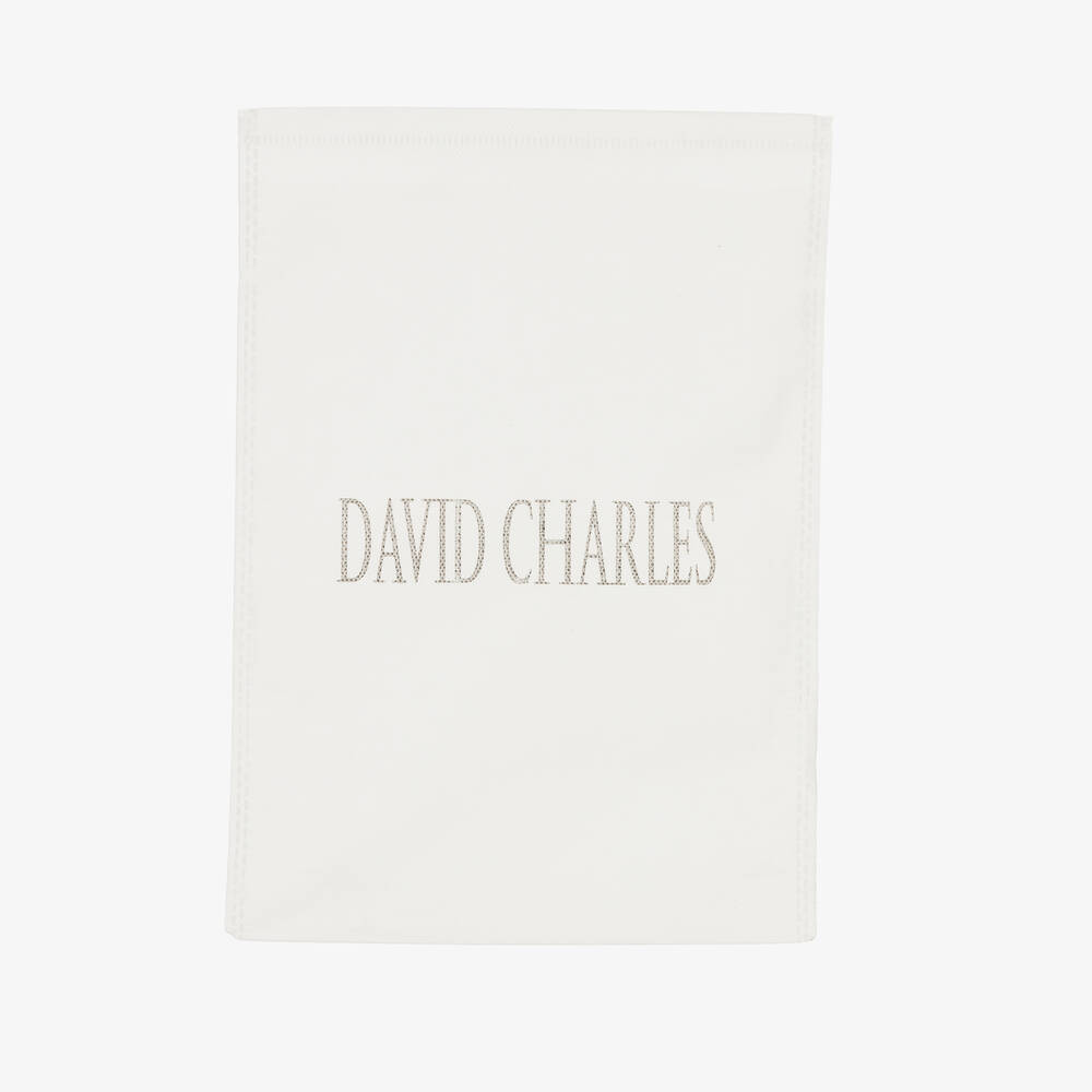 David Charles-Girls Silver Diamantés Phone Bag (18cm) | Childrensalon Outlet