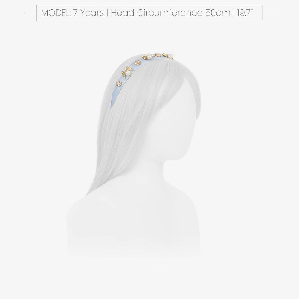 David Charles-Сияющий синий ободок для девочек | Childrensalon Outlet