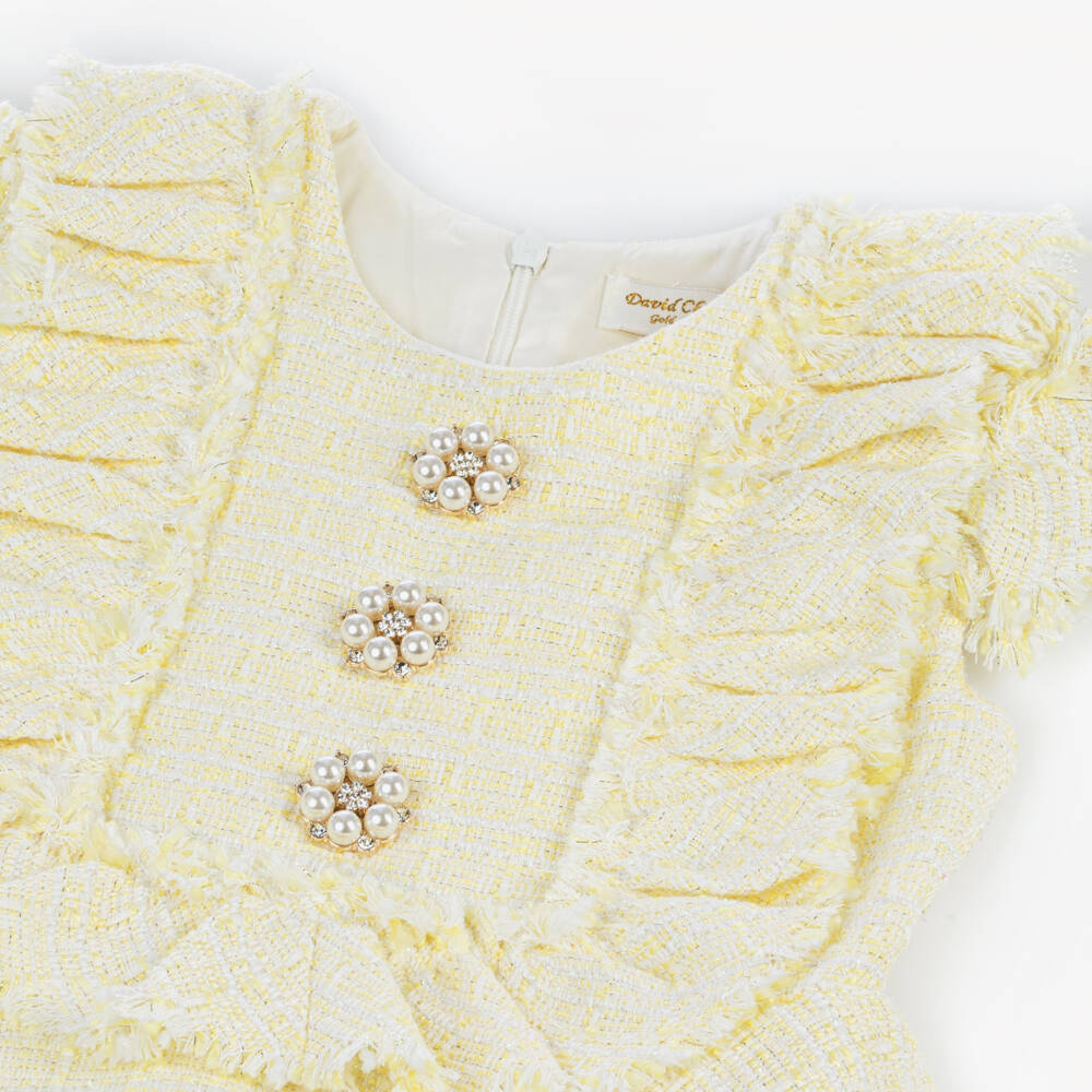 David Charles-Girls Sunny Tweed Delight Dress | Childrensalon Outlet