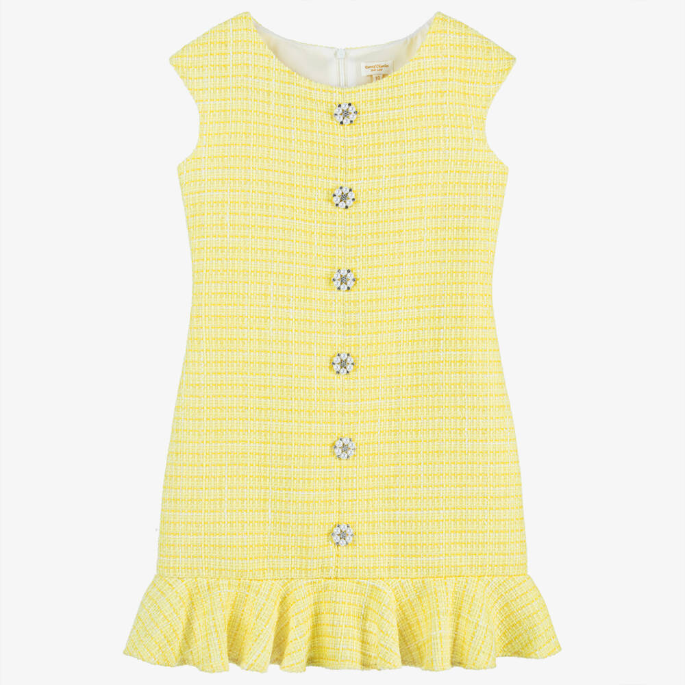 David Charles-Платье из твида с солнечным блеском для девочек | Childrensalon Outlet