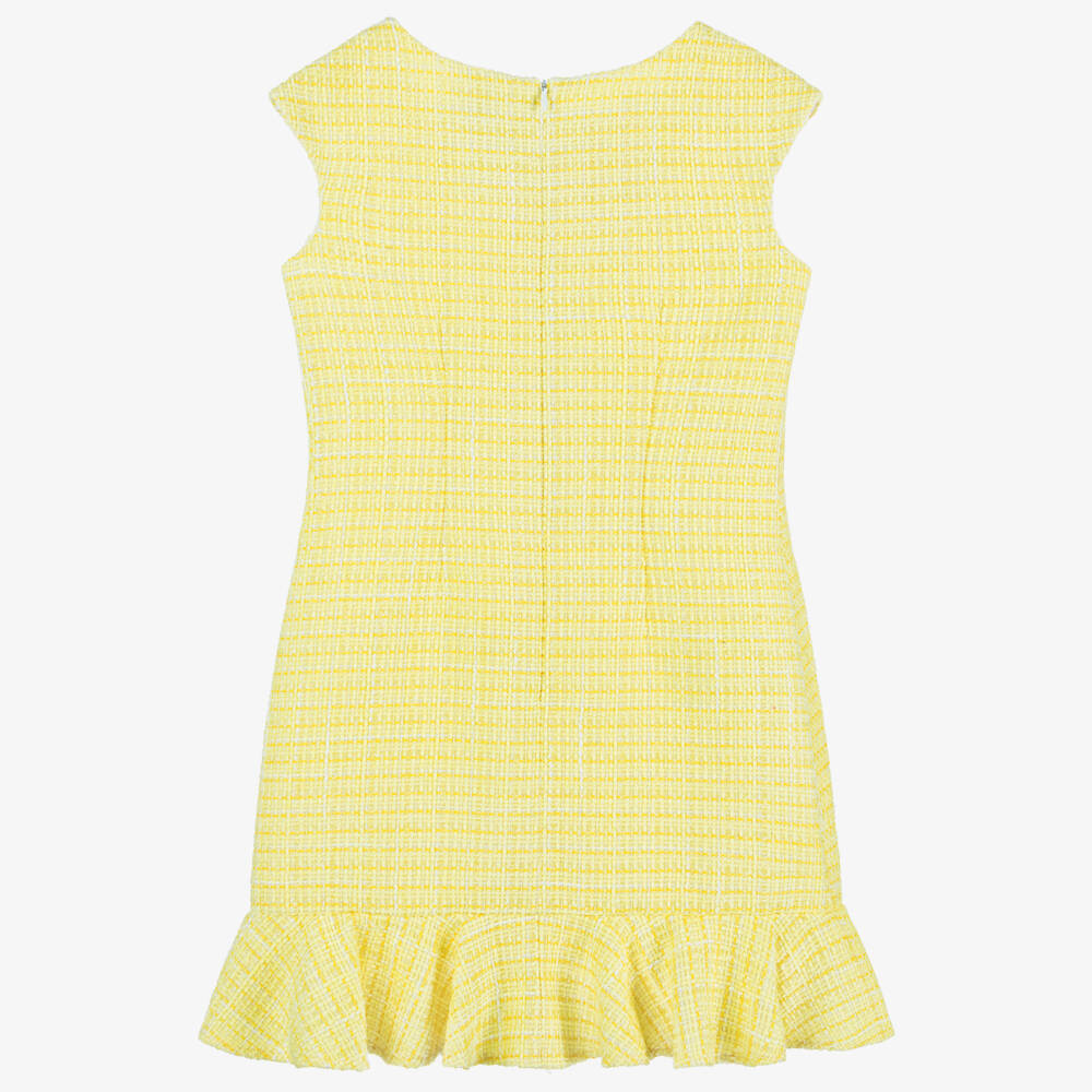 David Charles-Girls Sunshine Shimmer Tweed Gown | Childrensalon Outlet