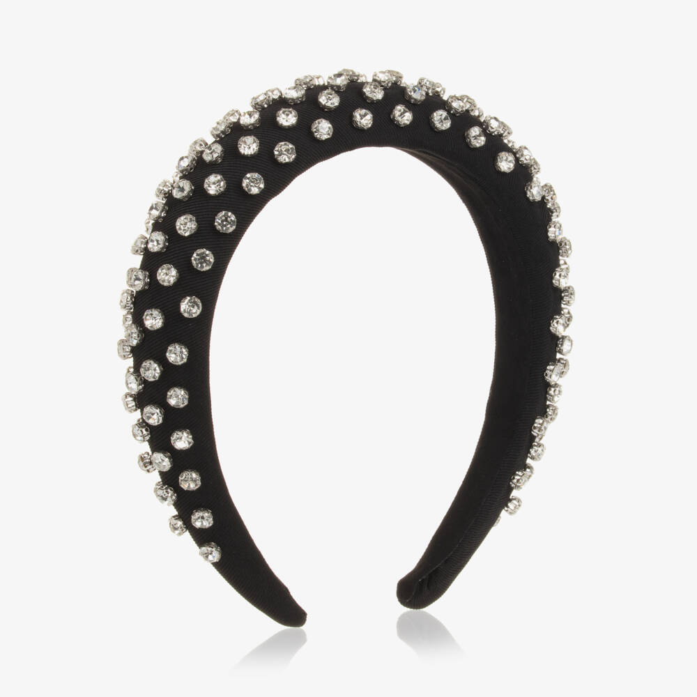 David Charles-Girls Twinkling Noir Gem Headband | Childrensalon Outlet