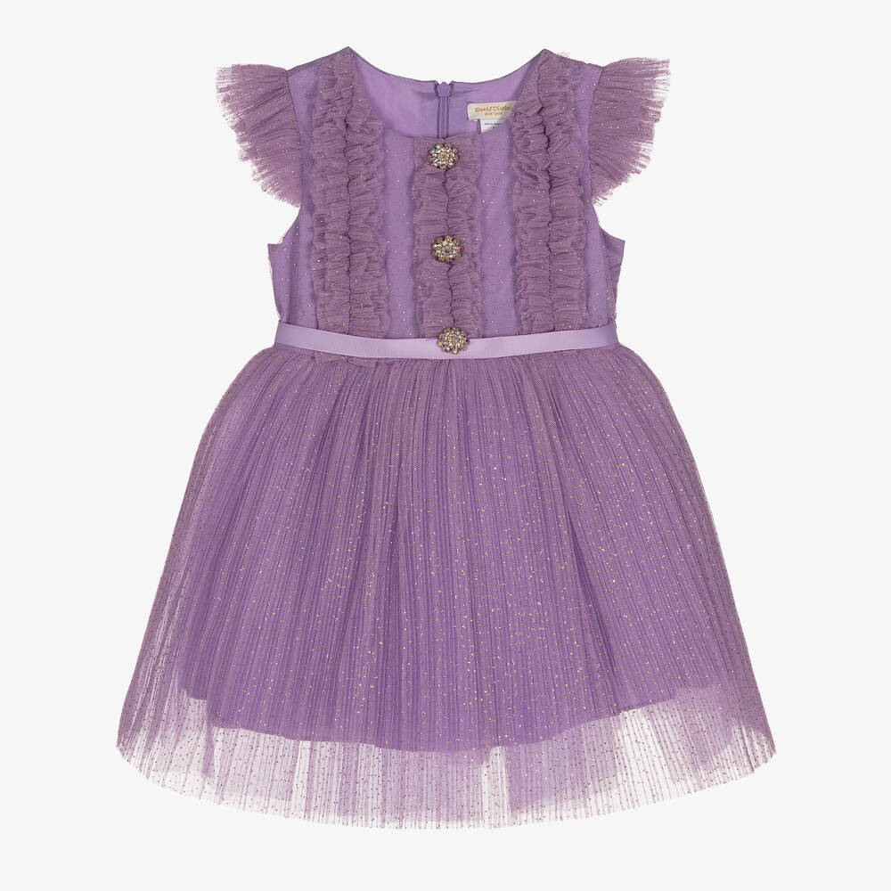 David Charles - Фиолетовое платье из тюля | Childrensalon