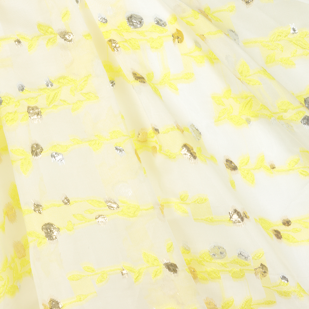 David Charles-Girls Yellow Organza Dress  | Childrensalon Outlet