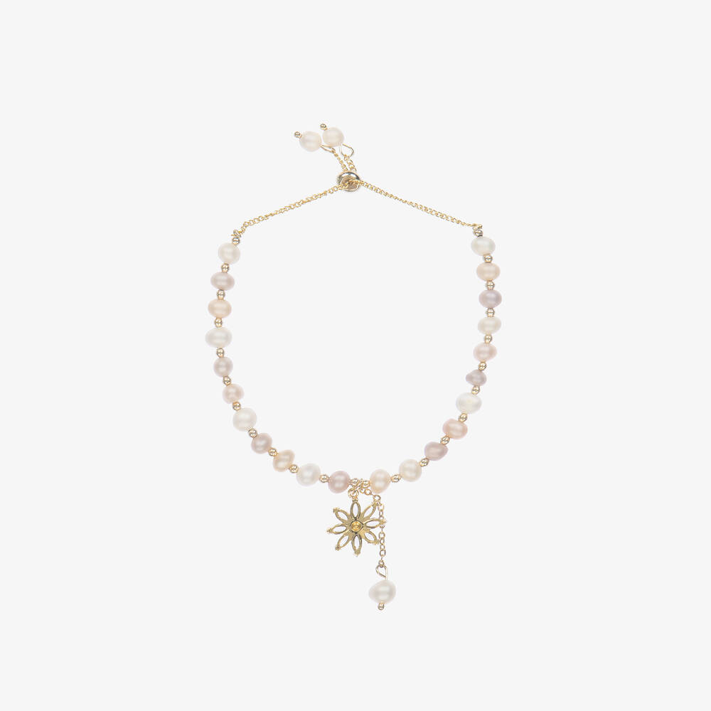 David Charles-Золотисто-розовый браслет с жемчужинами | Childrensalon Outlet