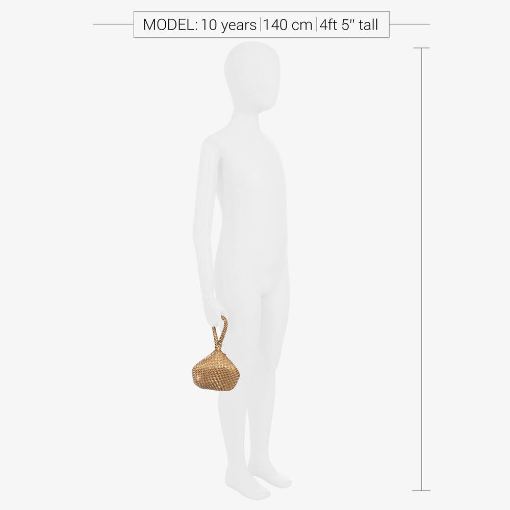  ديفيد تشارلز-حقيبة لون ذهبي للبنات (15 سم) | Childrensalon Outlet