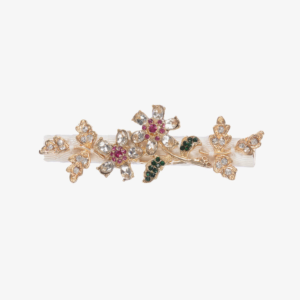 David Charles - Barrette ivoire strassée (9cm) | Childrensalon