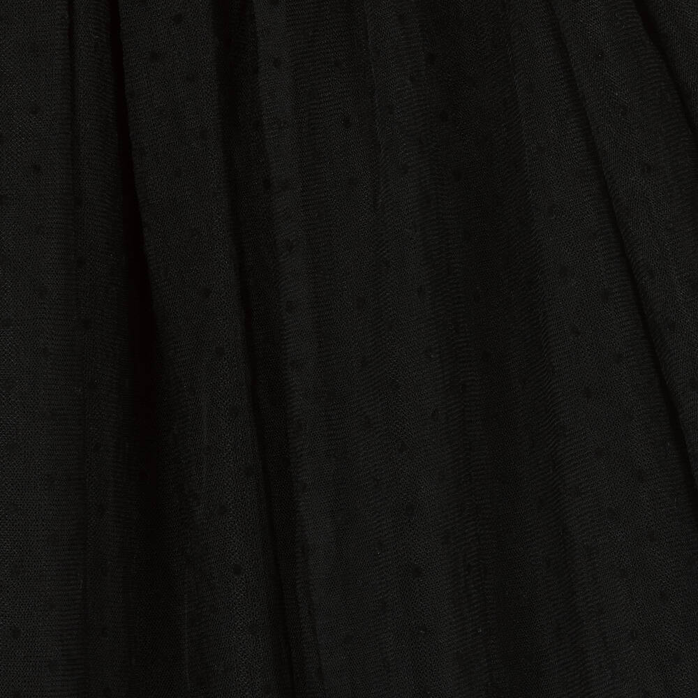 David Charles-Pink & Black Tulle Bows Dress  | Childrensalon Outlet