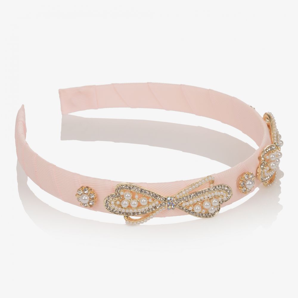 David Charles-Розовый ободок с бантиками | Childrensalon Outlet