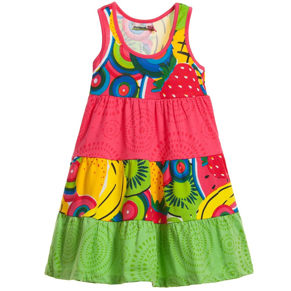 Desigual - فستان جيرزي بطبعة إستوائية | Childrensalon