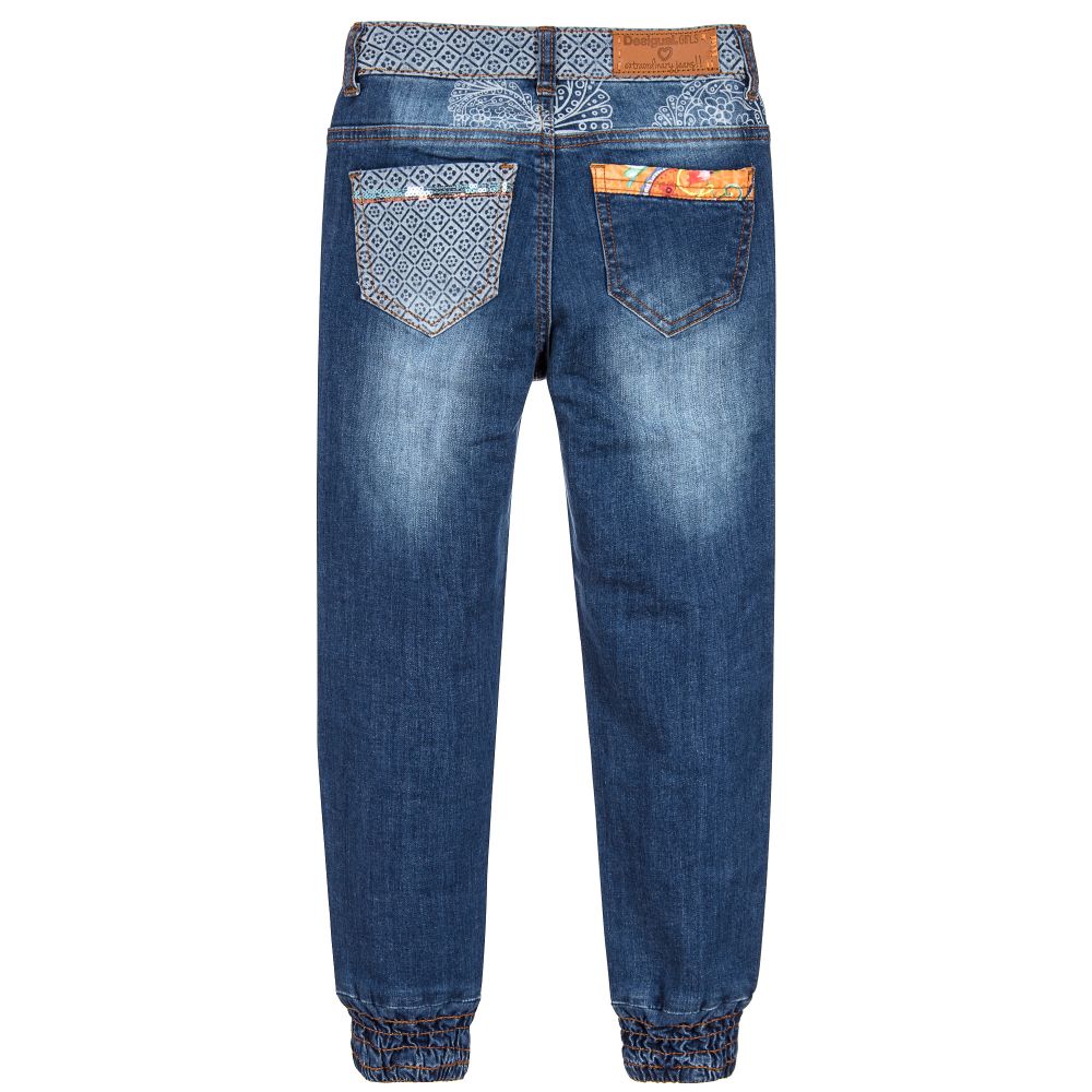 Desigual-Girls Blue Denim Jeans | Childrensalon Outlet