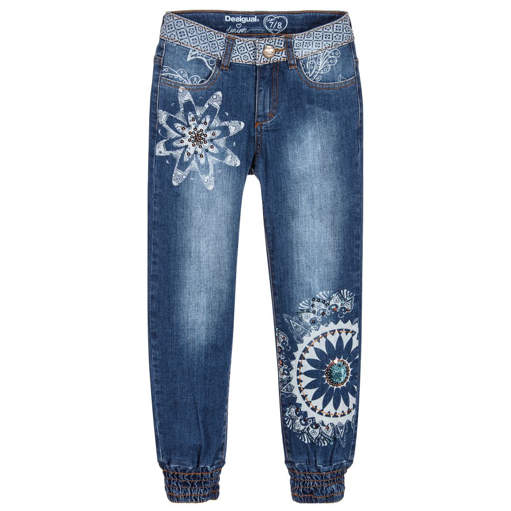 Desigual - Girls Blue Denim Jeans | Childrensalon