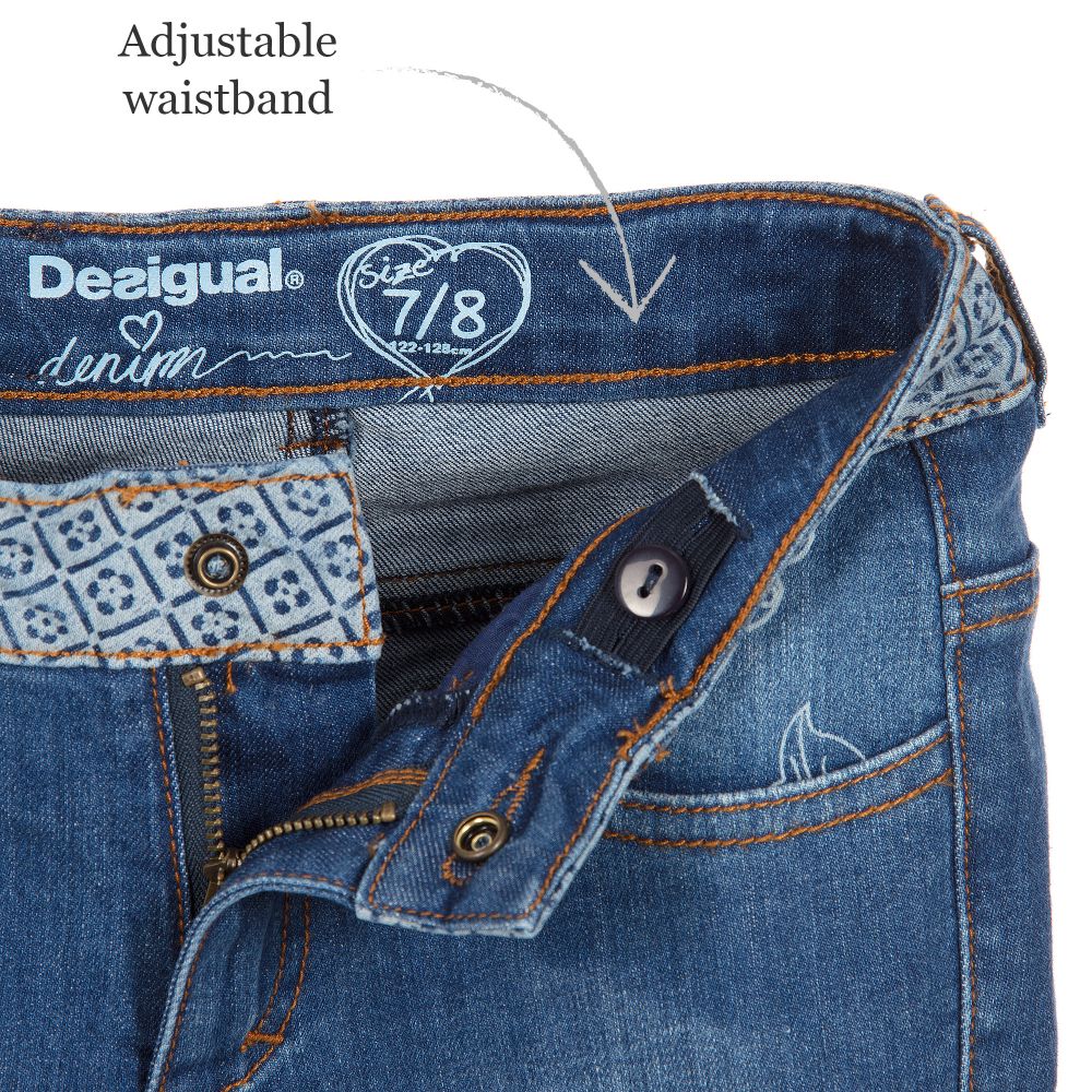 Desigual-Girls Blue Denim Jeans | Childrensalon Outlet